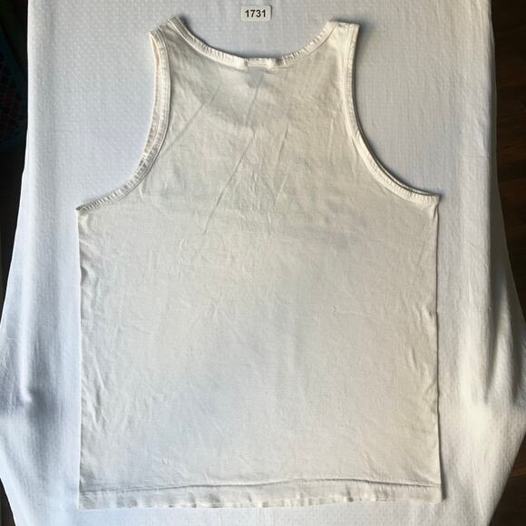 Anvil Women’s Sleeveless Workout Tank Top Size L, Off White, Oakland Athletics - Picture 6 of 7